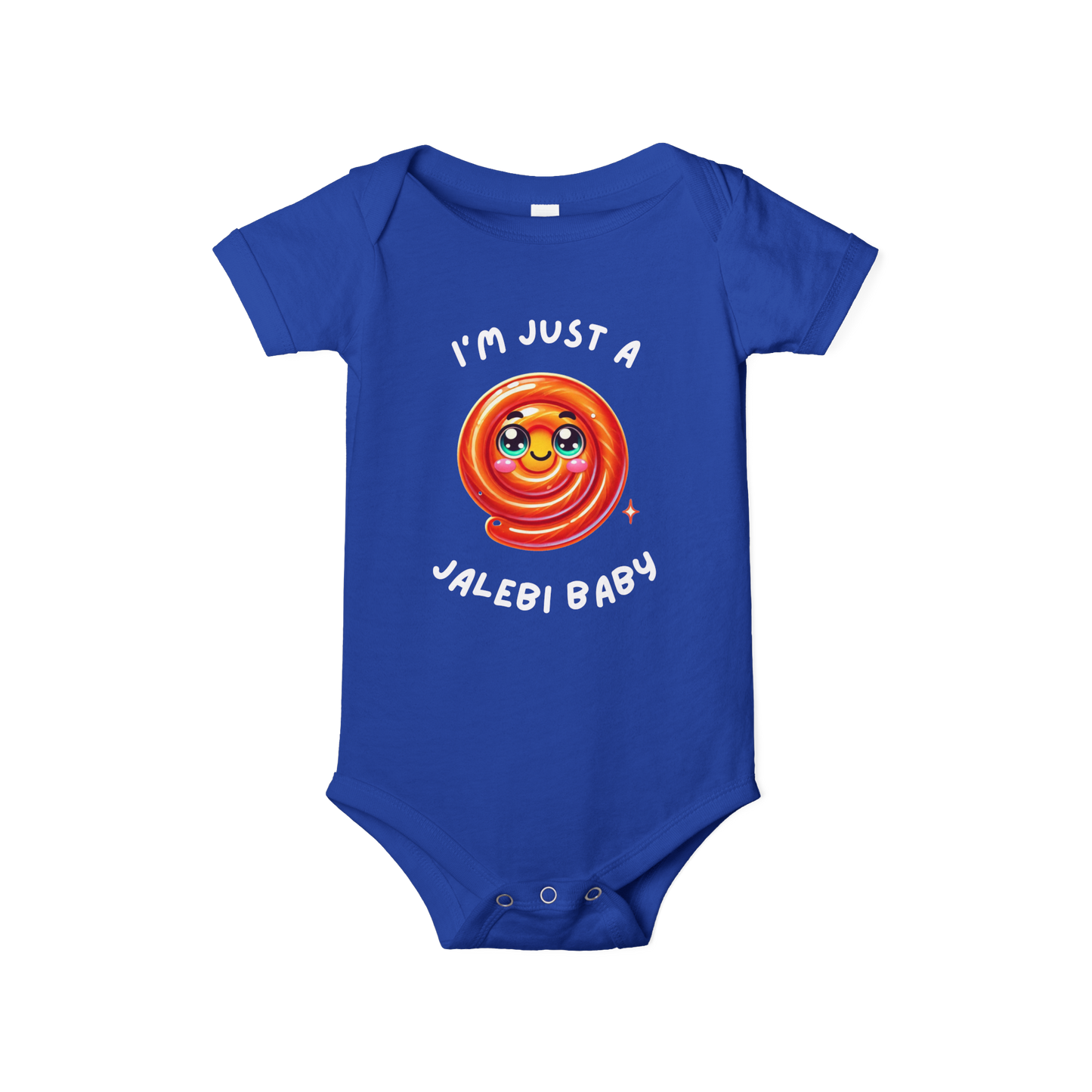 Jalebi Baby in Blue Onesie