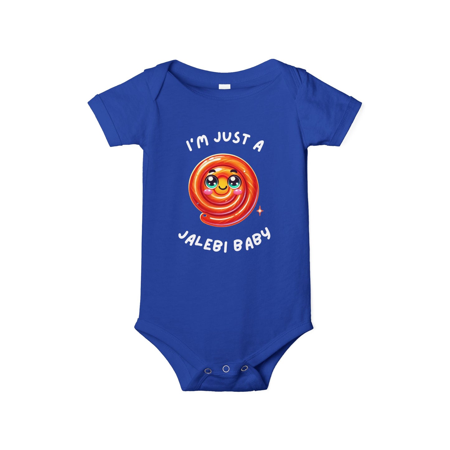 Jalebi Baby in Blue Onesie